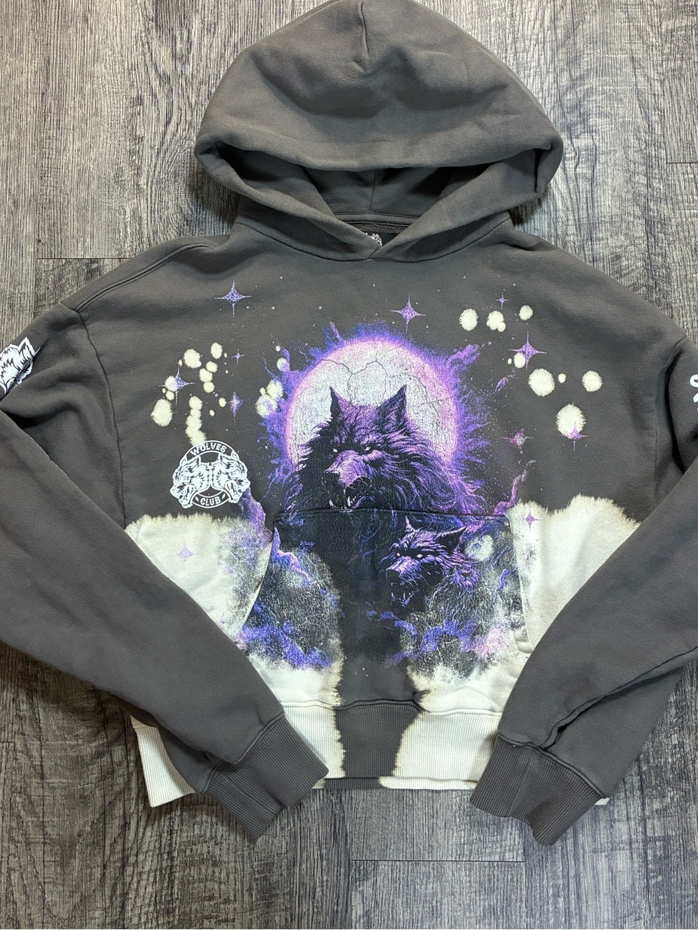 Darc Sport SHE Wolves Memento Mori +Darc Venom Cropped Hoodie Pullover Medium